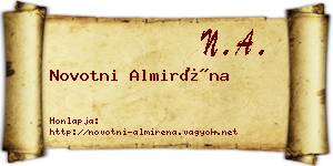 Novotni Almiréna névjegykártya
